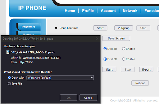 PCAP Download - Troubleshooting Tools