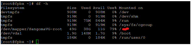 disk usage