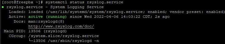 Syslog window