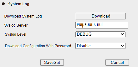 Sys log window