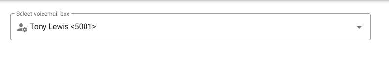 Voicemail Box Select