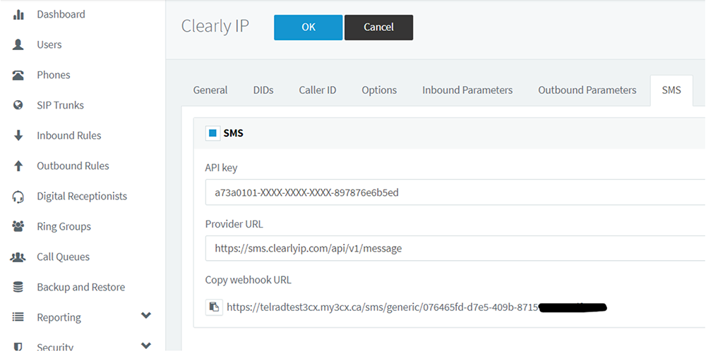 Enable SMS Messaging in 3CX - Step 2